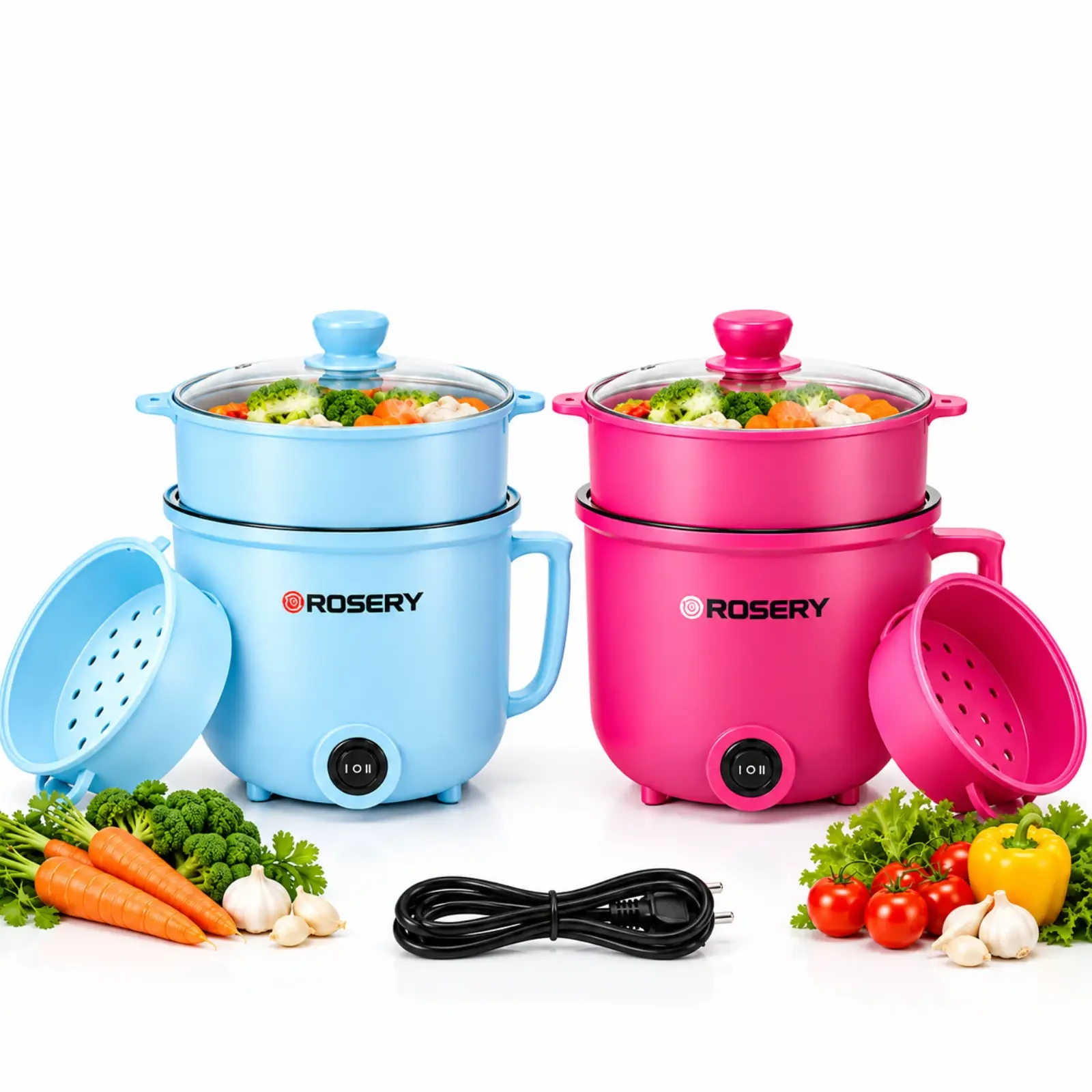 ROSERY Multifunctional Cooker 2.2L – 1200W Electric Cooker with Steaming Function